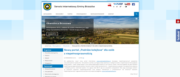 Zrzut ekranu artykułu brzozow.pl
